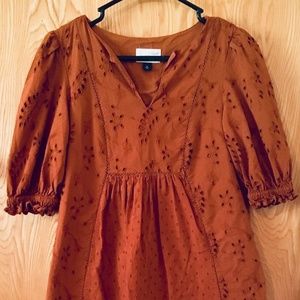 Universal Thread Brown Eyelet Dress